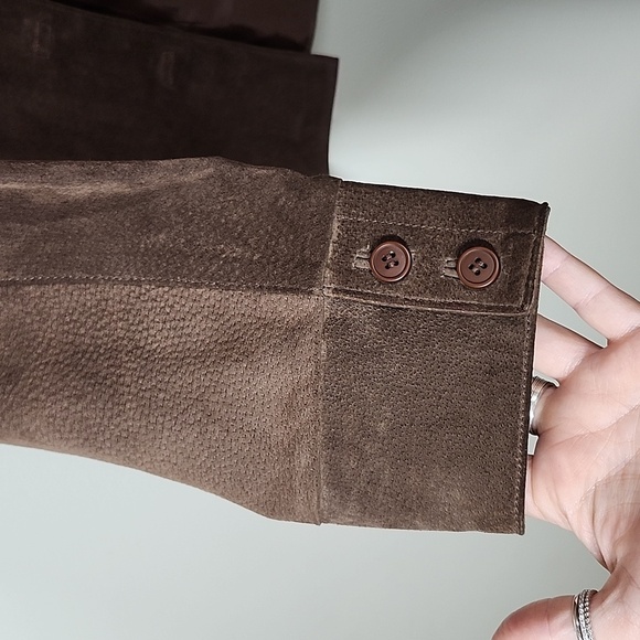 Garson By Rem Garson Brown Genuine Leather Shacket Jacket Vintage Womens 3X - Picture 4 of 8